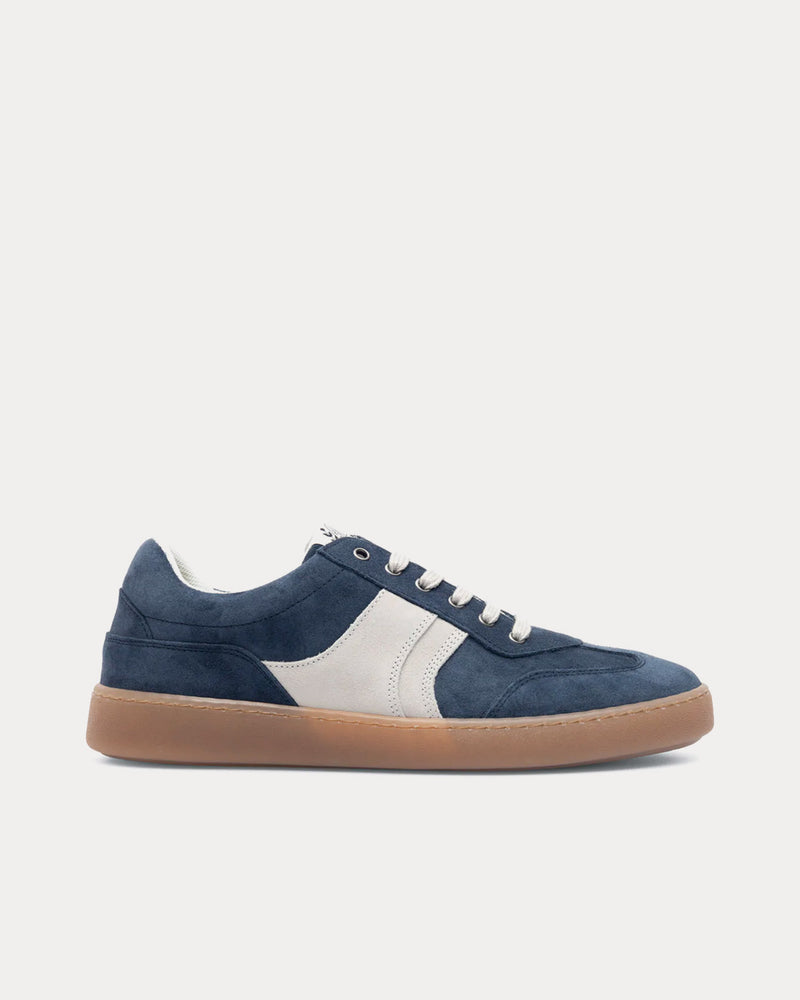 Les Deux Walt Suede Army Dark Navy / Ivory Low Top Sneakers - 1