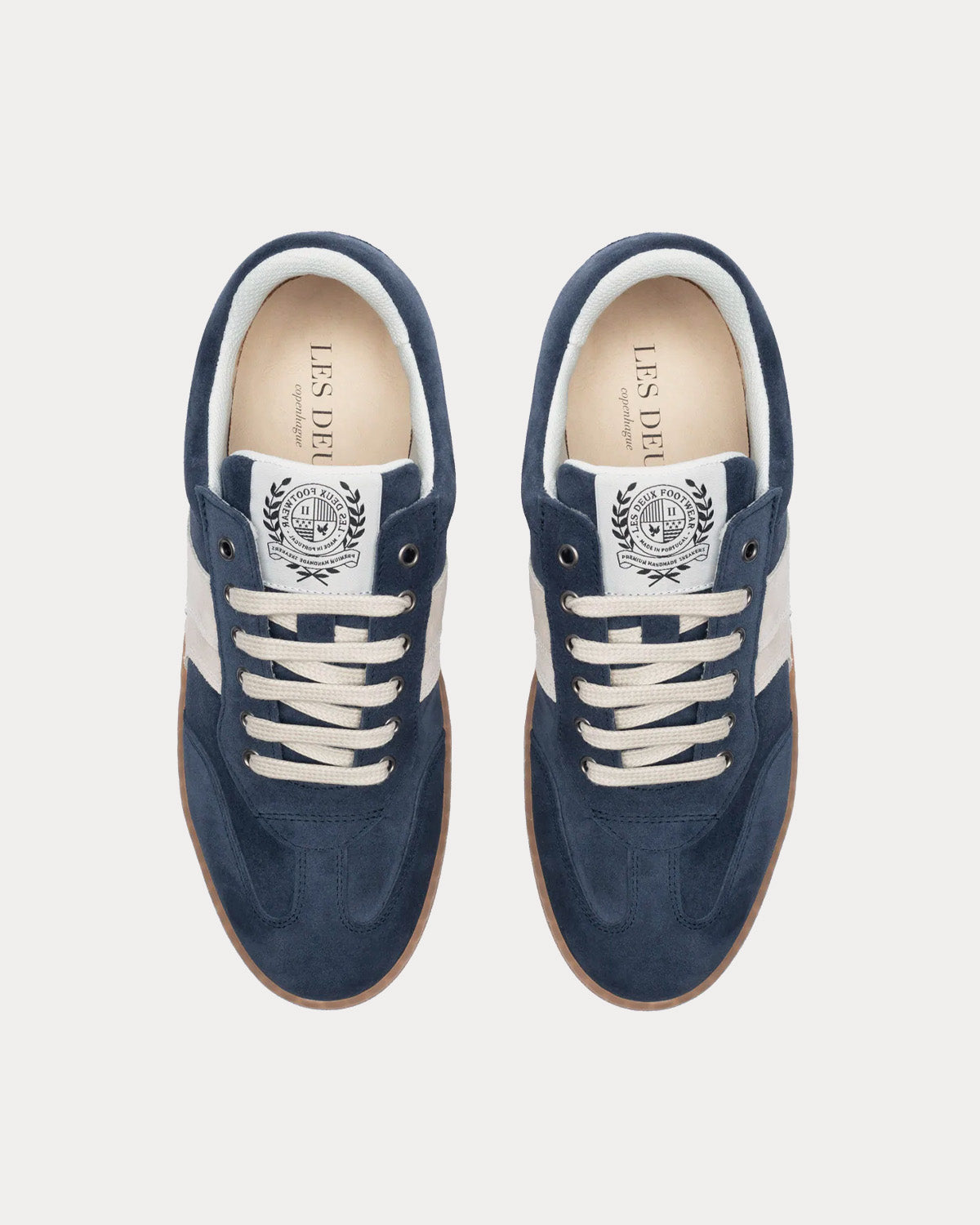 Les Deux Walt Suede Army Dark Navy / Ivory Low Top Sneakers - 2