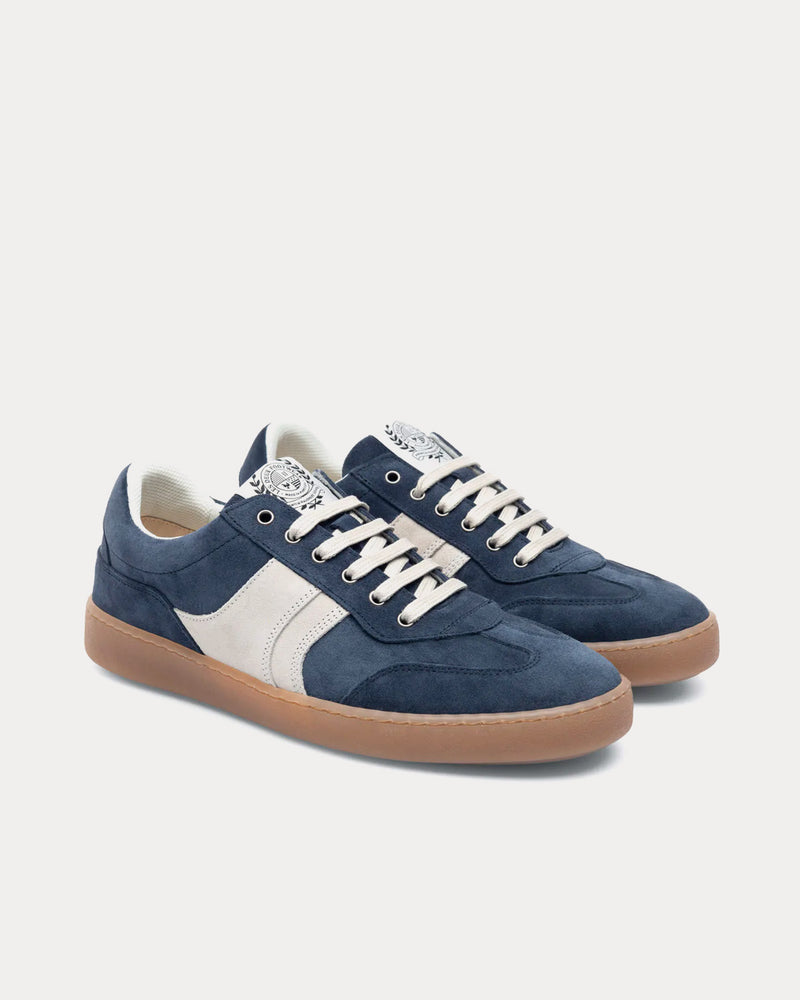 Les Deux Walt Suede Army Dark Navy / Ivory Low Top Sneakers - 3