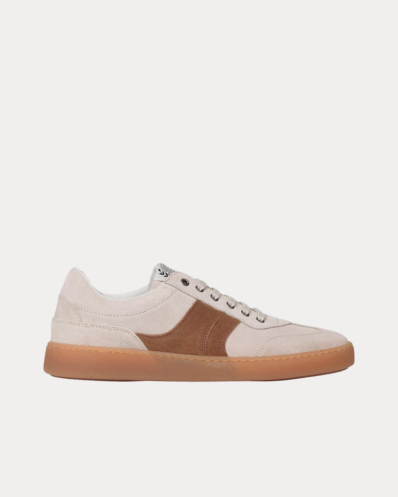 Les Deux Walt Suede Army Ivory / Brown Cub Low Top Sneakers - 1