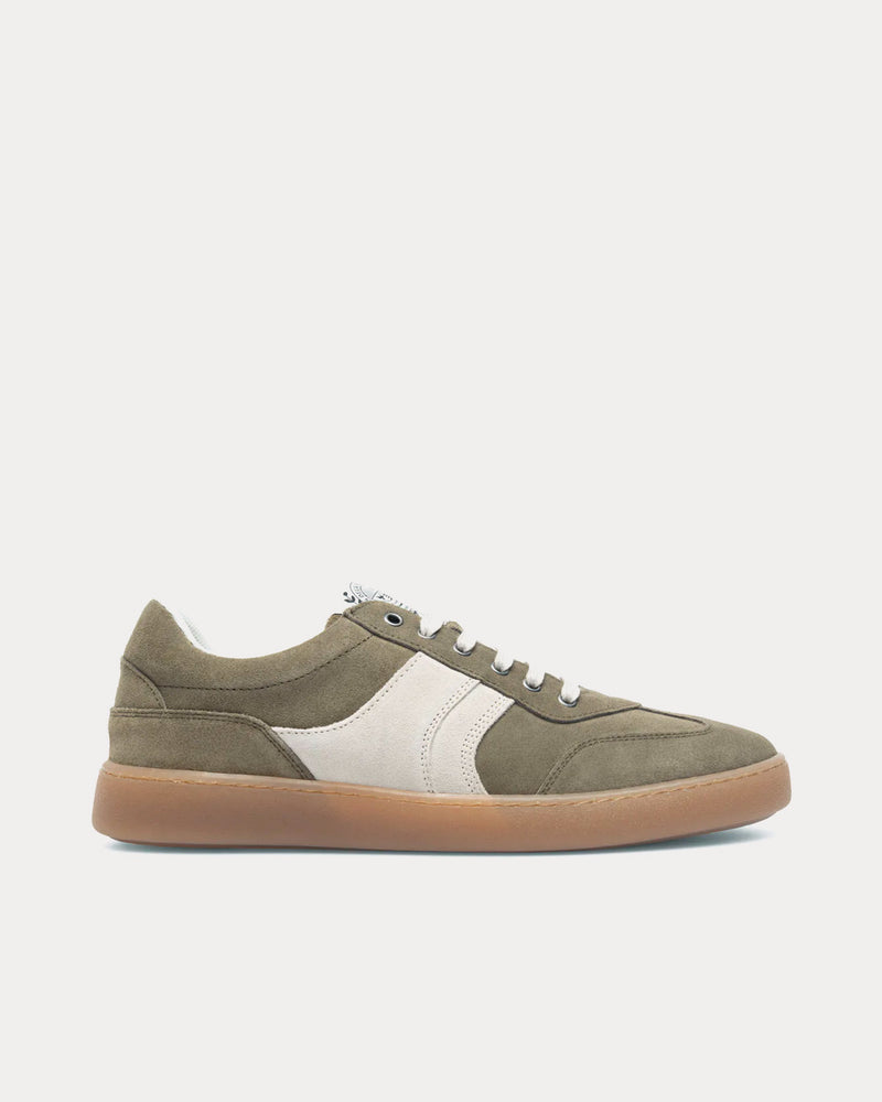 Les Deux Walt Suede Army Olive Night / Ivory Low Top Sneakers - 1