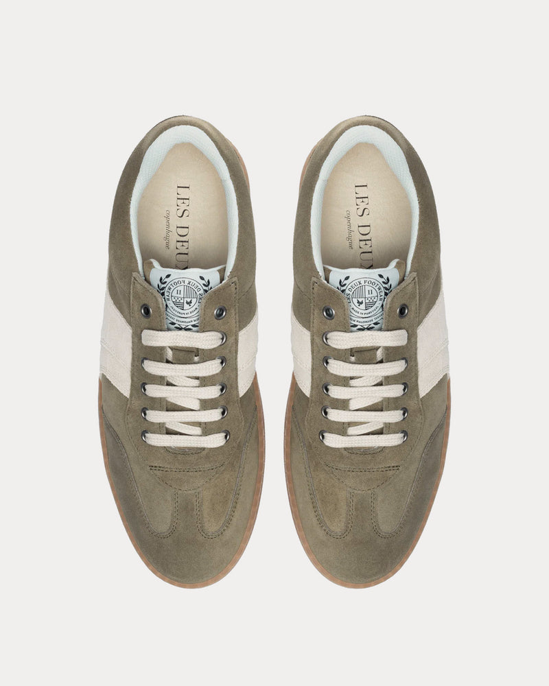 Les Deux Walt Suede Army Olive Night / Ivory Low Top Sneakers - 2