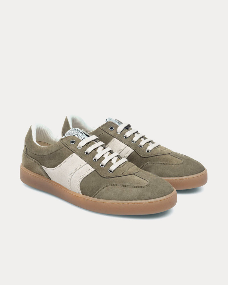 Les Deux Walt Suede Army Olive Night / Ivory Low Top Sneakers - 3