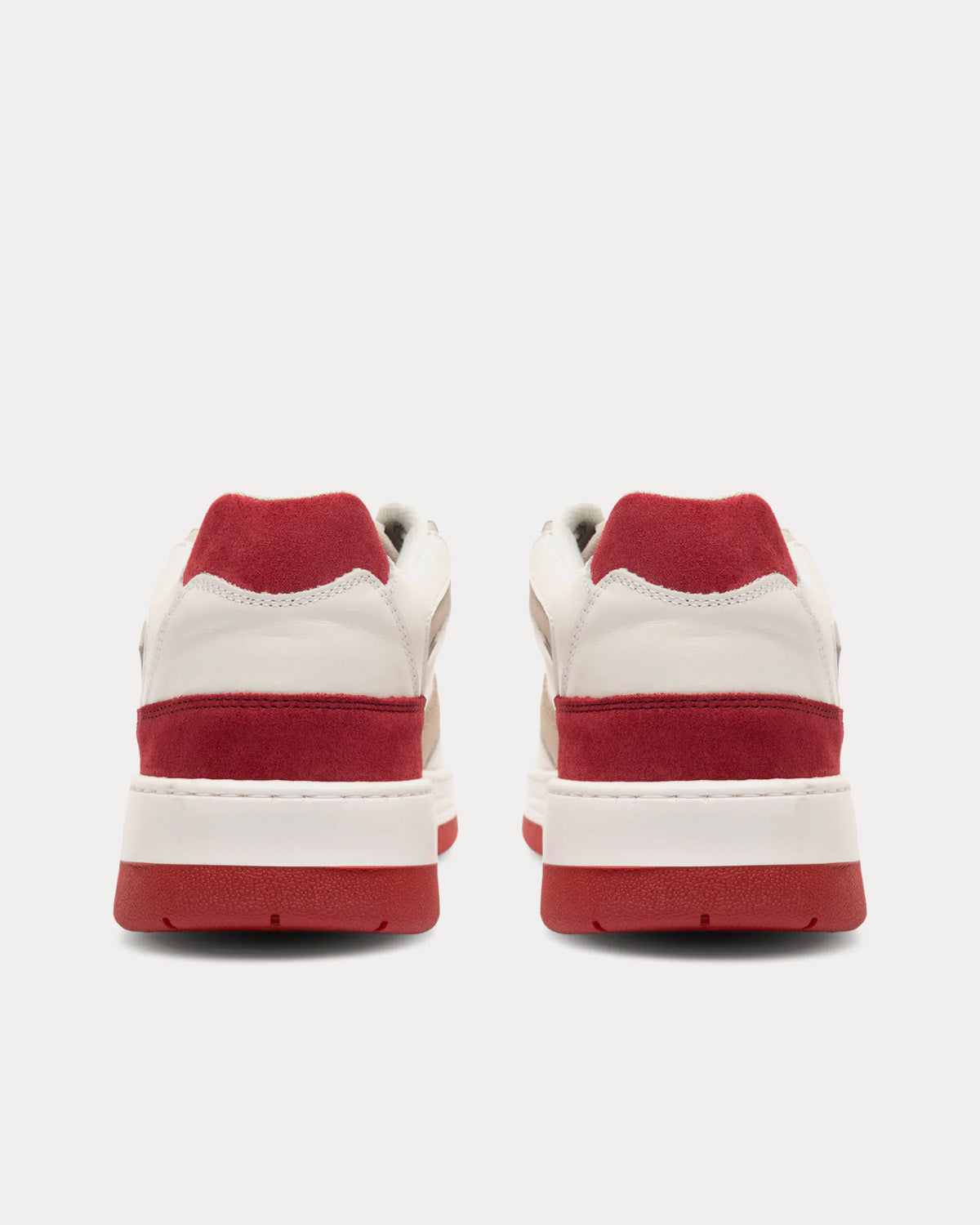 Les Deux Will Basketball Ivory / Red Low Top Sneakers - 4