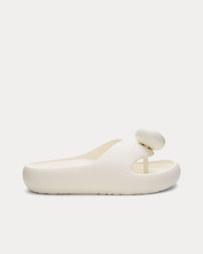 Loewe x Paula's Ibiza Bubble Thong Slide Light Foam Rubber White Slip Ons - 1