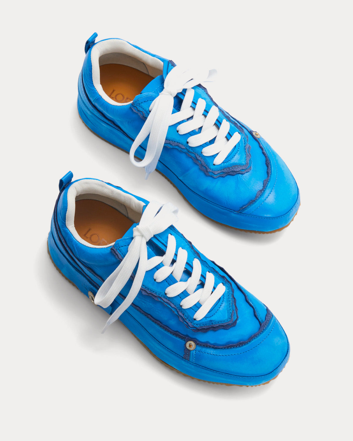 Loewe Deconstructed Calfskin Blue Low Top Sneakers - 2