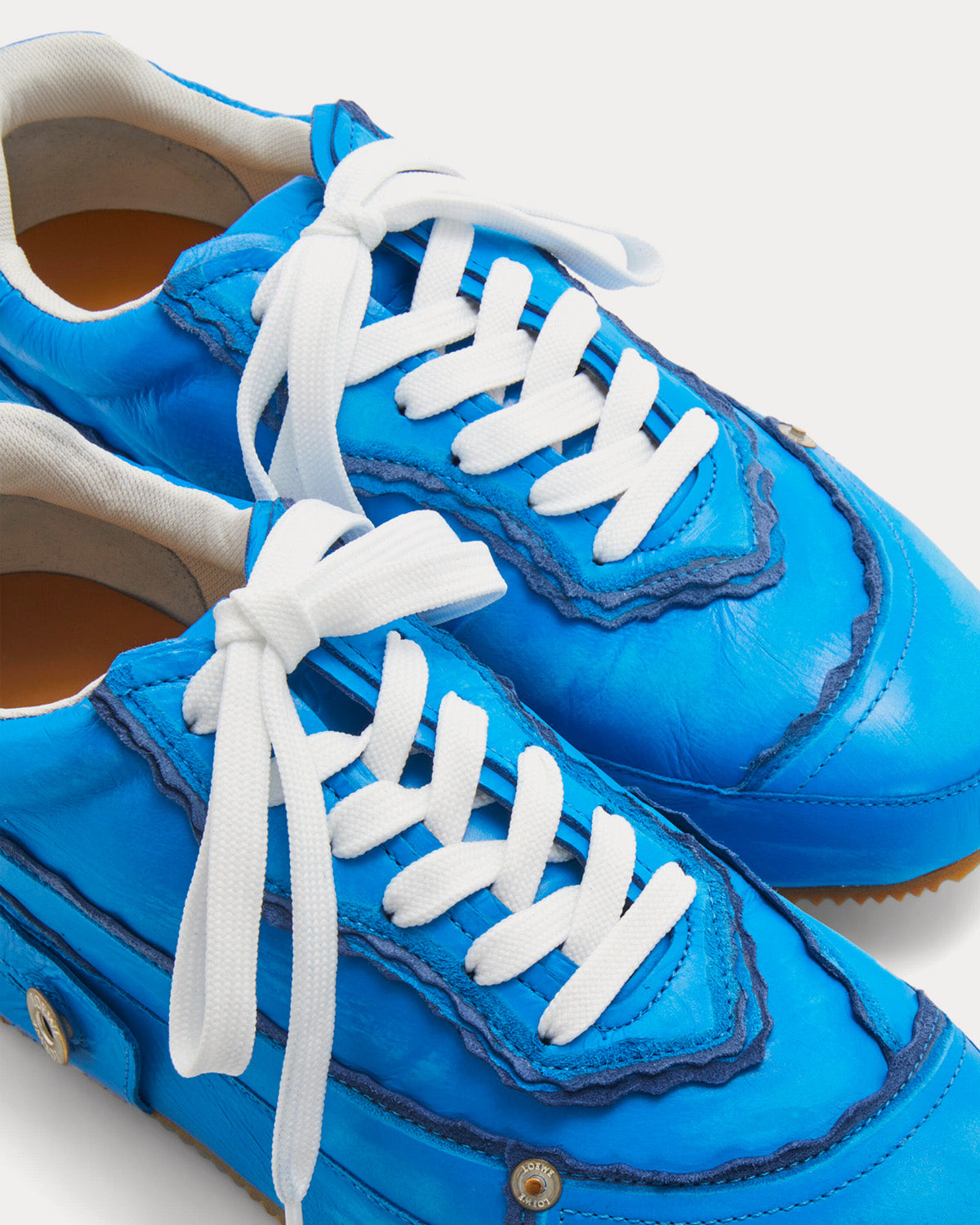 Loewe Deconstructed Calfskin Blue Low Top Sneakers - 3