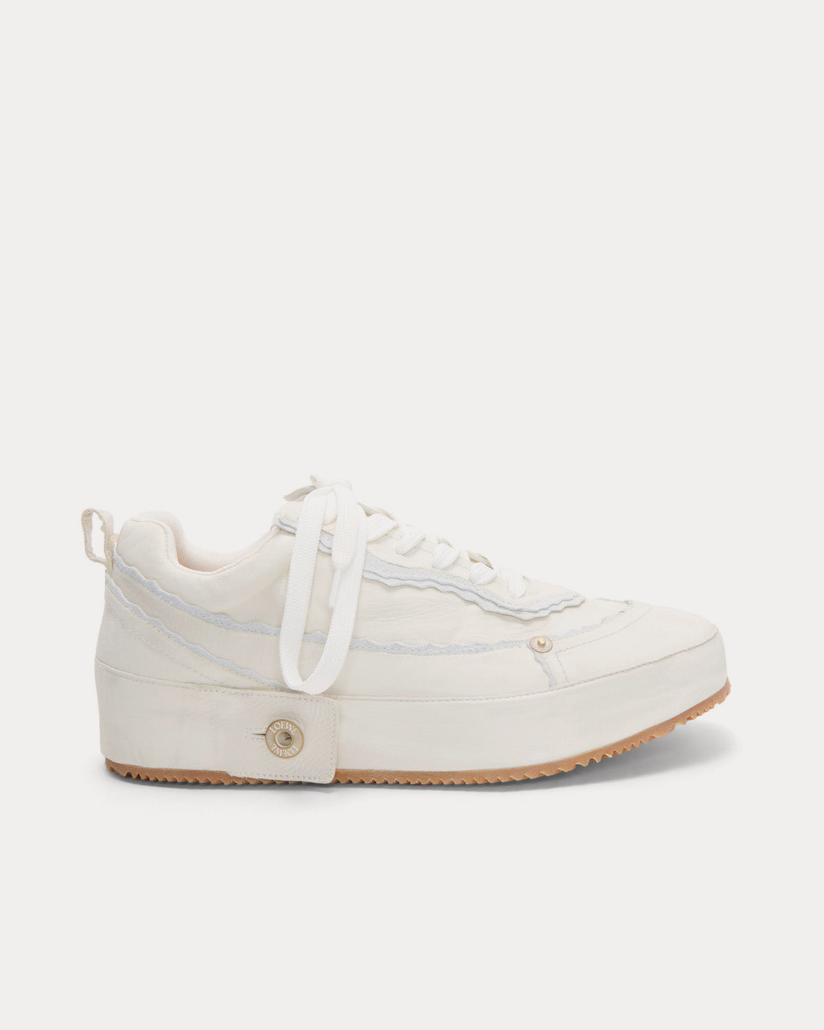 Loewe Deconstructed Calfskin White Low Top Sneakers - 1