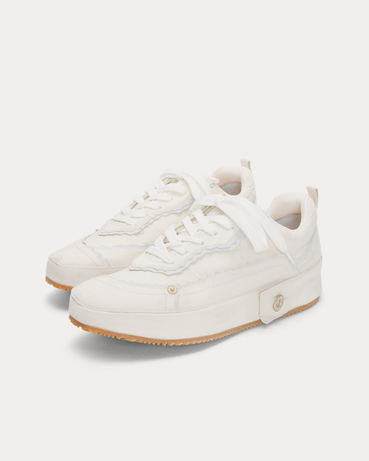 Loewe Deconstructed Calfskin White Low Top Sneakers - 3