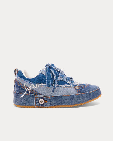 Loewe Deconstructed Sneaker in Denim Washed Denim Low Top Sneakers