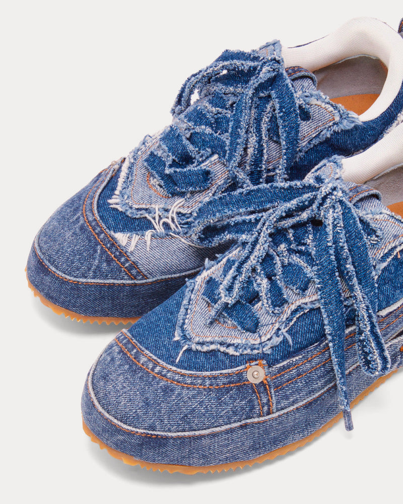 Loewe Deconstructed Sneaker in Denim Washed Denim Low Top Sneakers - 4