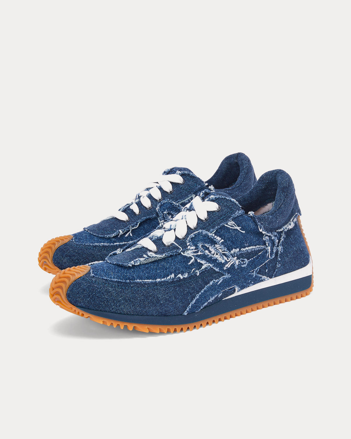 Loewe Flow Runner Denim Blue / Dark Denim Blue Low Top Sneakers - 3