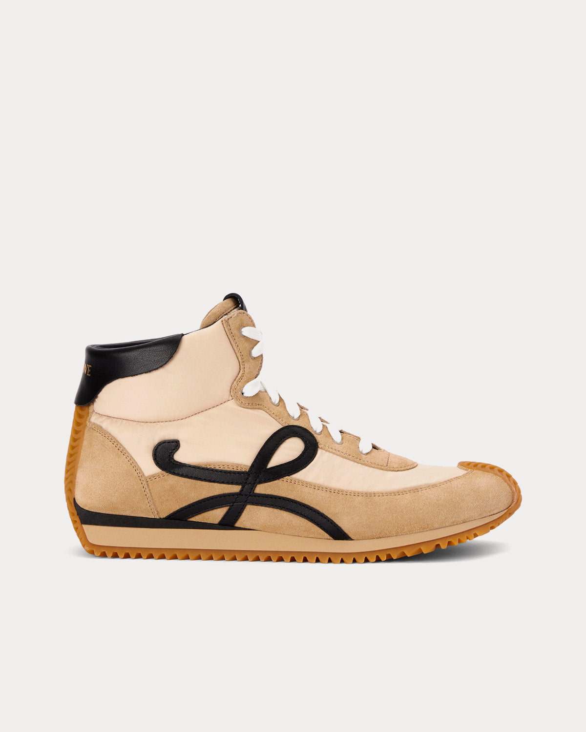 Loewe Runner Nylon & Suede Gold / Black High Top Sneakers - 1