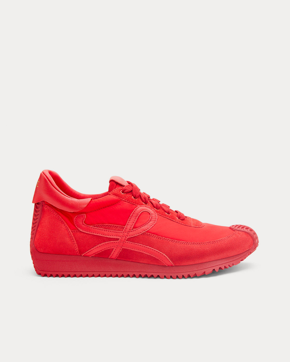 Loewe Flow Runner in Nylon & Suede Red Low Top Sneakers - 1