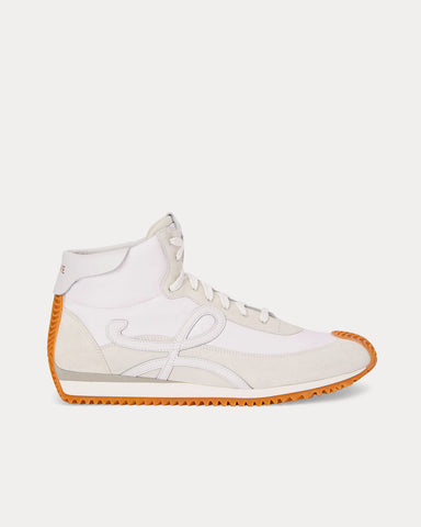 Loewe Runner Nylon & Suede White High Top Sneakers