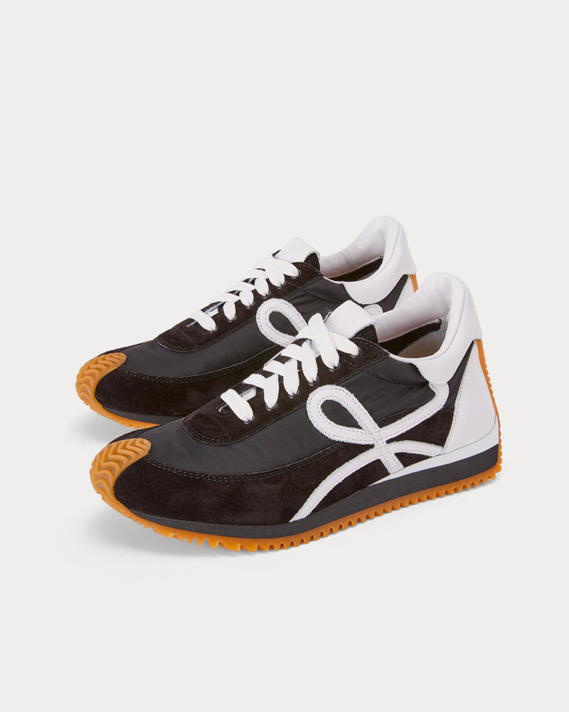 Loewe Flow Runner in Suede, Calfskin and Nylon Black / White Low Top Sneakers - 2