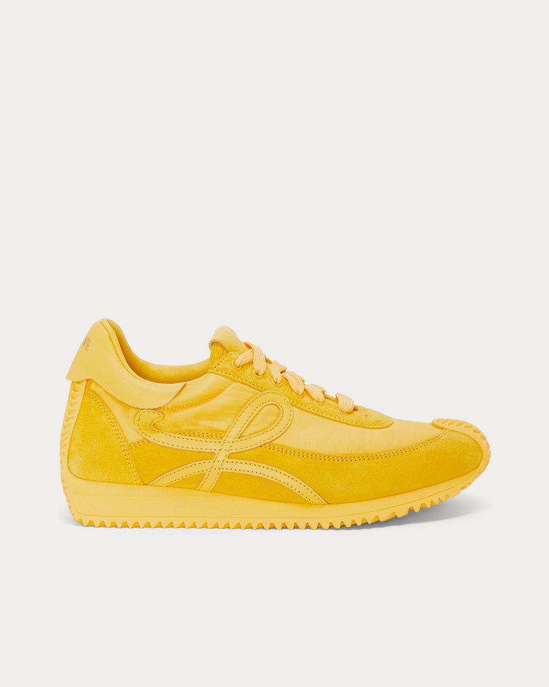 Loewe Flow Runner in Suede & Nylon Yellow Low Top Sneakers - 1