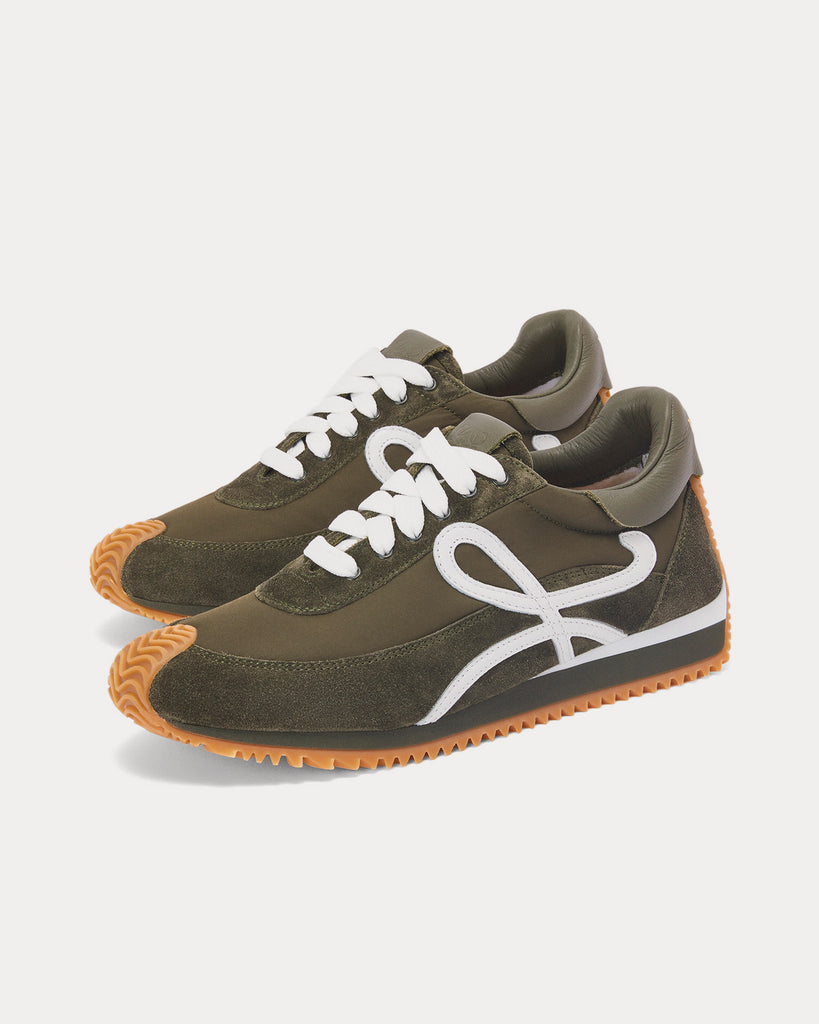 Loewe - Flow Runner Khaki Green Suede Runner