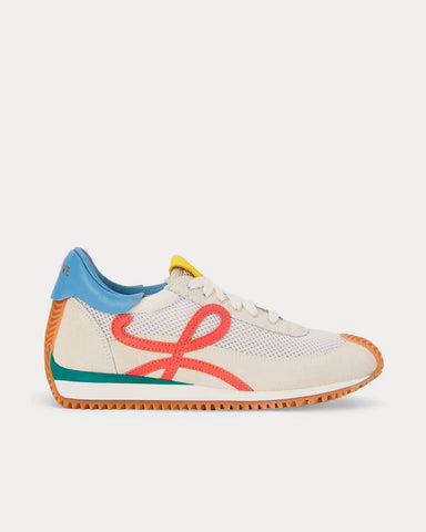 Loewe x Paula's Ibiza Flow Runner in Technical Mesh & Suede White / Multi Low Top Sneakers