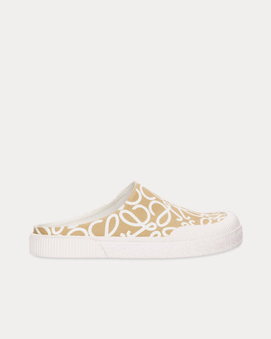 Loewe x Paula's Ibiza Terra Vulca Canvas Oat Milk Slip Ons