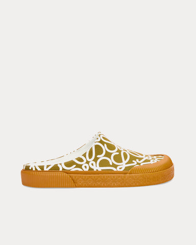 Loewe x Paula's Ibiza Terra Vulca Canvas Olive Slip Ons