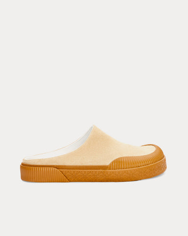 Loewe x Paula's Ibiza Terra Vulca Suede Gold Slip Ons