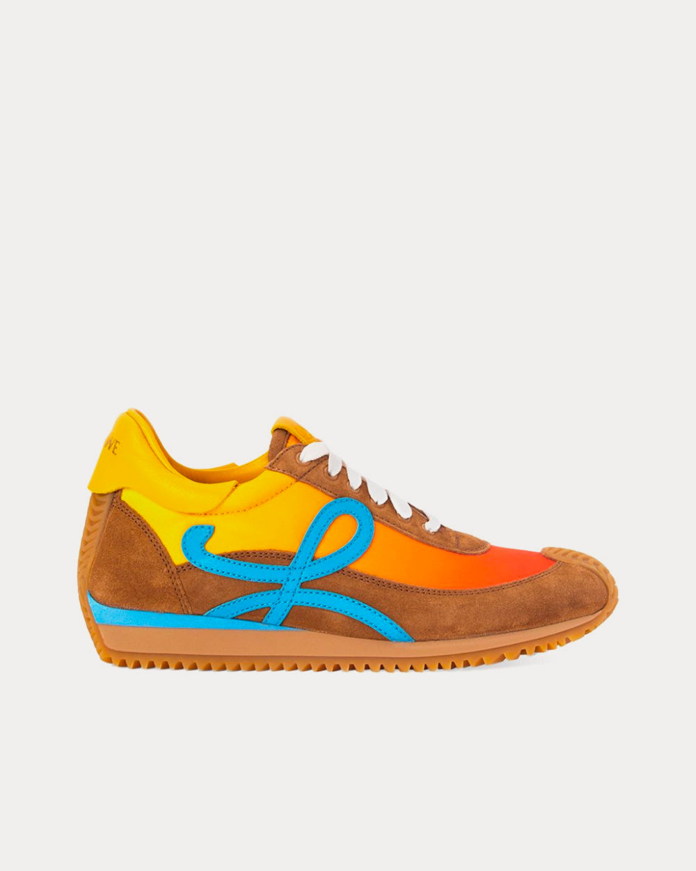 Loewe x Paula's Ibiza Flow Runner in Nylon & Suede Blue / Tan Low Top Sneakers - 1