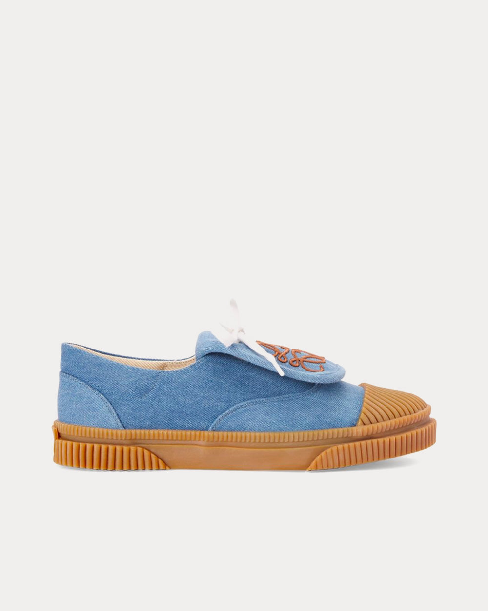 Loewe x Paula's Ibiza Flap Denim Blue Low Top Sneakers - 1