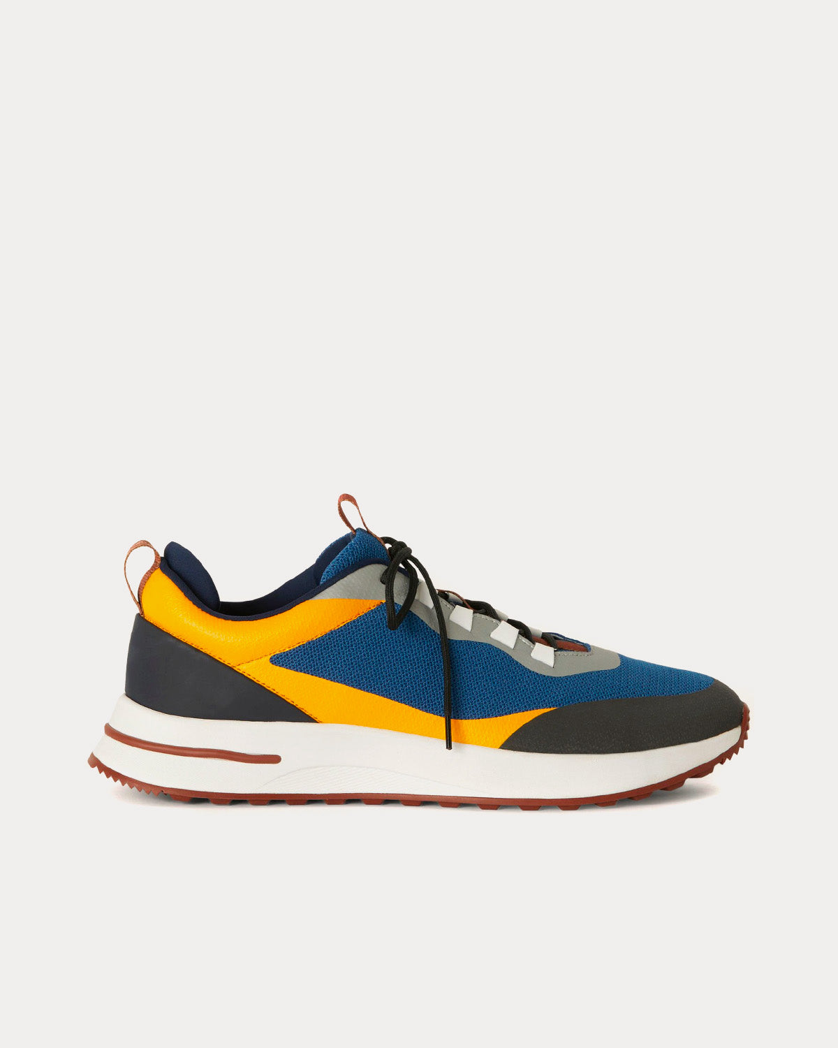 Loro Piana Week-End Walk Technical Fabric Empowered Orange Low Top Sneakers - 1