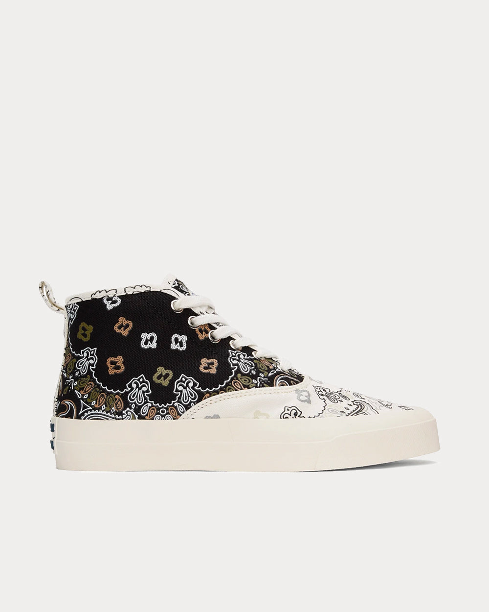 Bandana Print Black & White High Top Sneakers