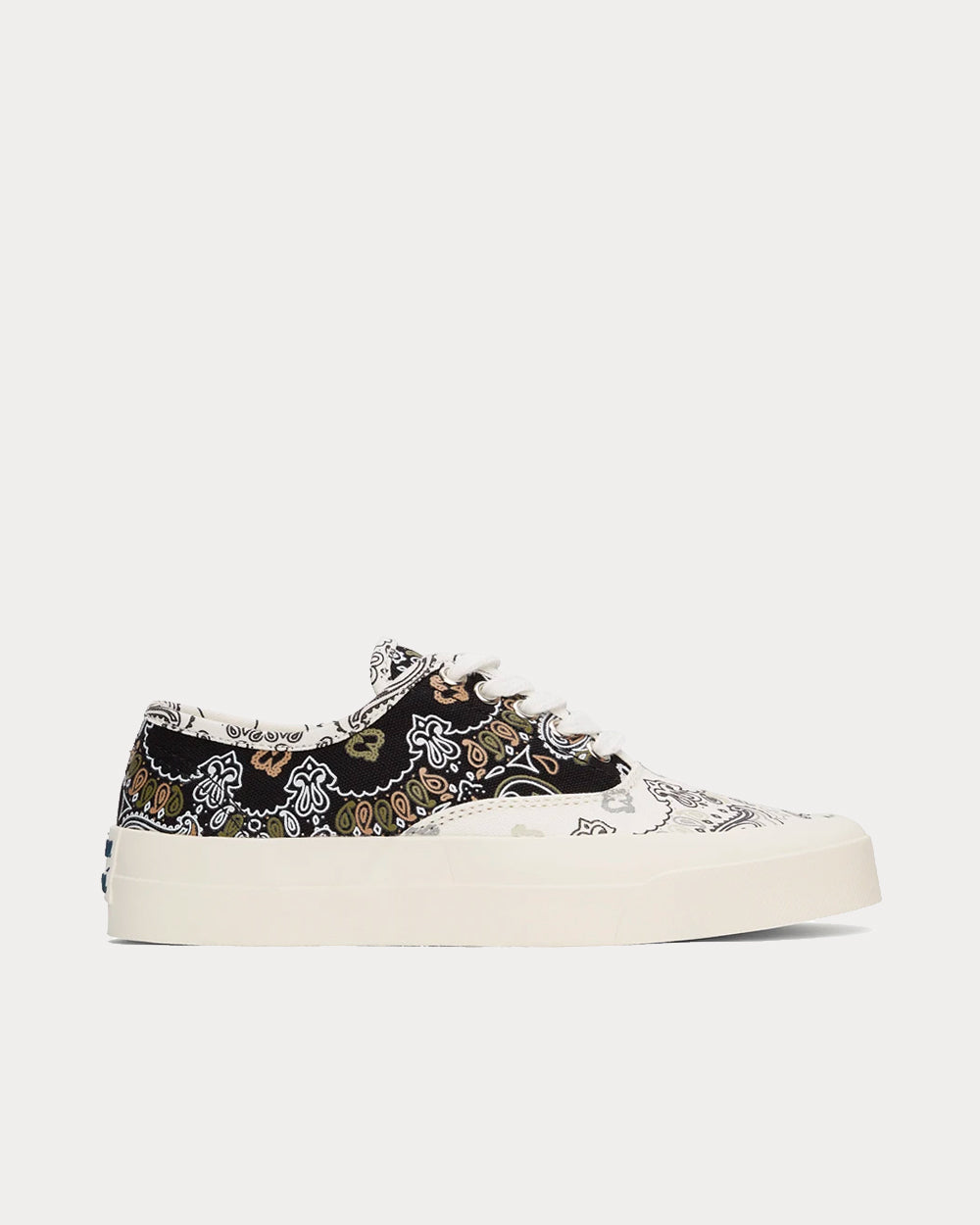 Maison Kitsuné Bandana Print Black & White Low Top Sneakers