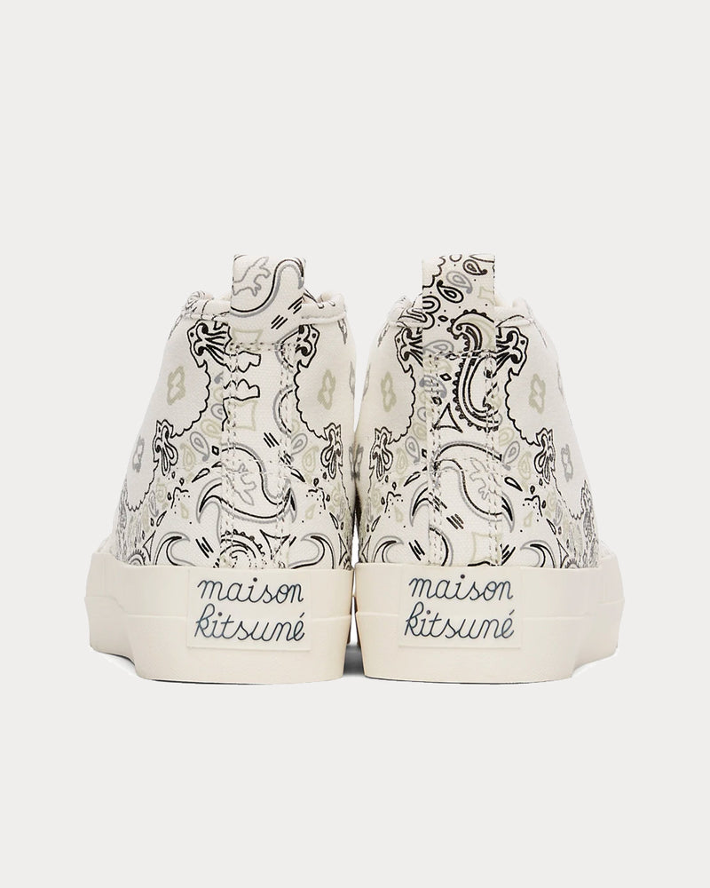 Maison Kitsuné Bandana Print White High Top Sneakers - 4