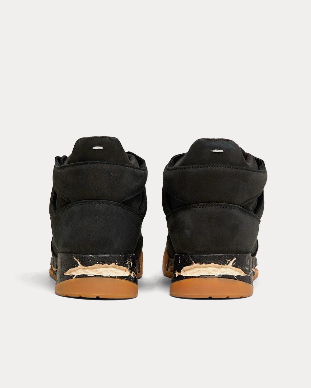 Maison Margiela DDSTCK Black Mid Top Sneakers - 3