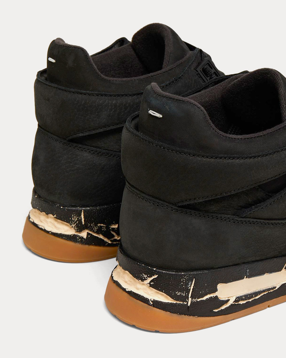 Maison Margiela DDSTCK Black Mid Top Sneakers - 4