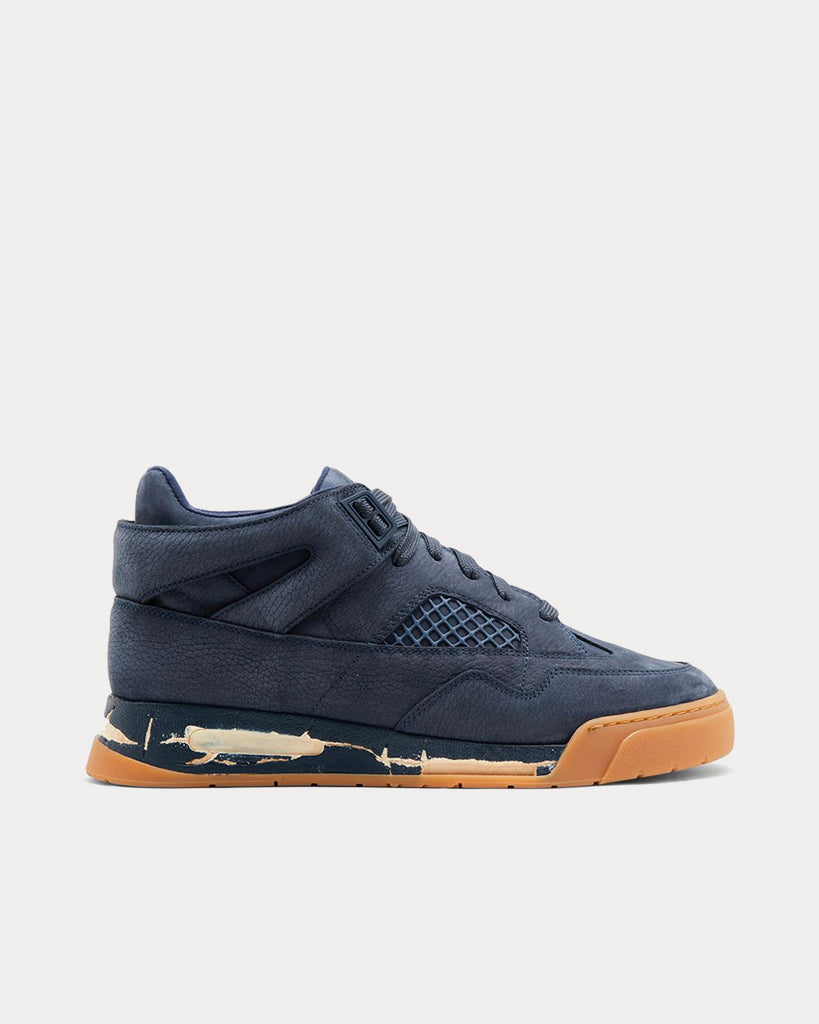 Maison Margiela DDSTCK Dark Blue Mid Top Sneakers - Sneak in Peace