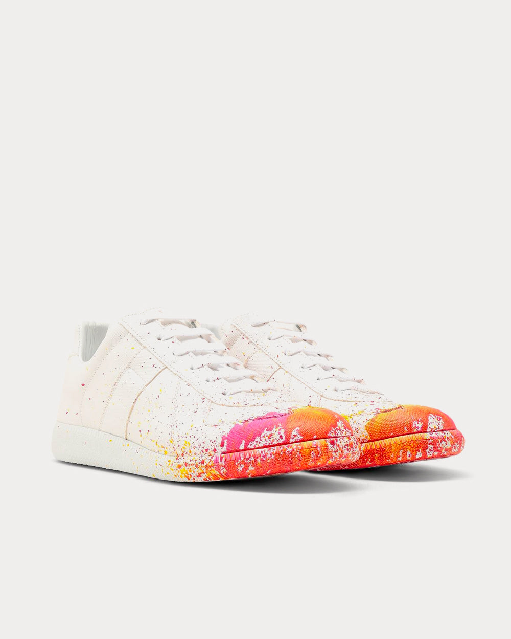 Maison Margiela Replica Paint Drop White Low Top Sneakers - 2