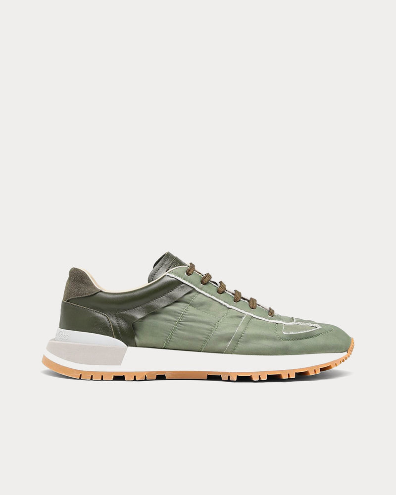 Maison Margiela Runner Evolution Military Green Low Top Sneakers - 1