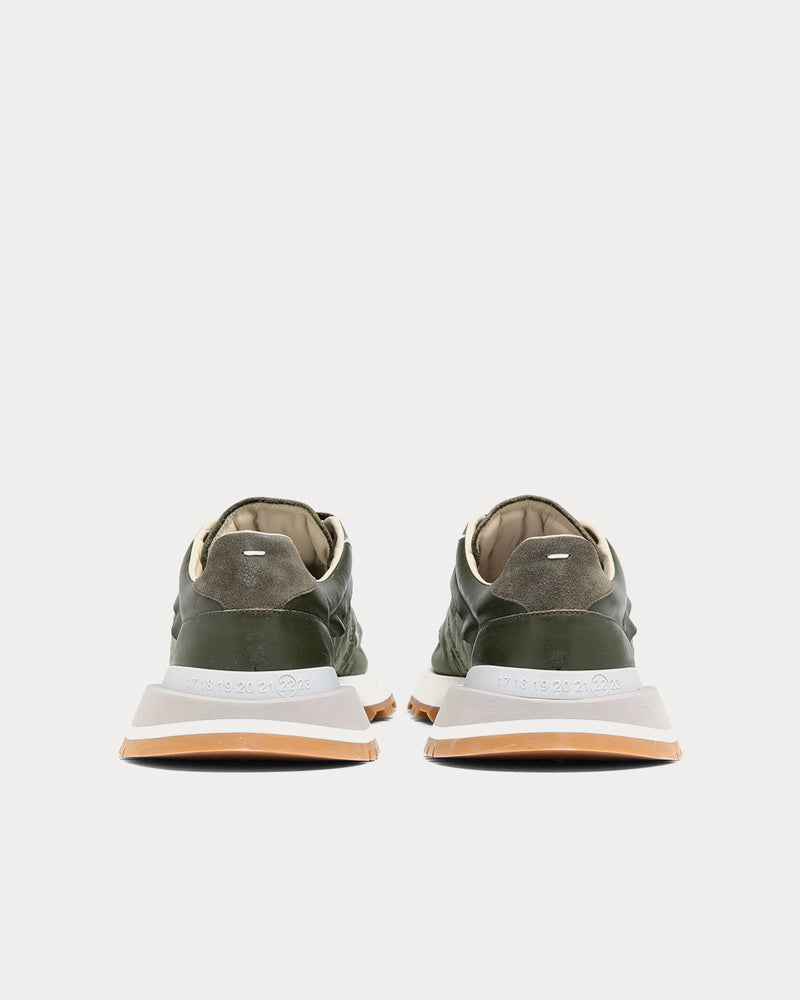 Maison Margiela Runner Evolution Military Green Low Top Sneakers - 3