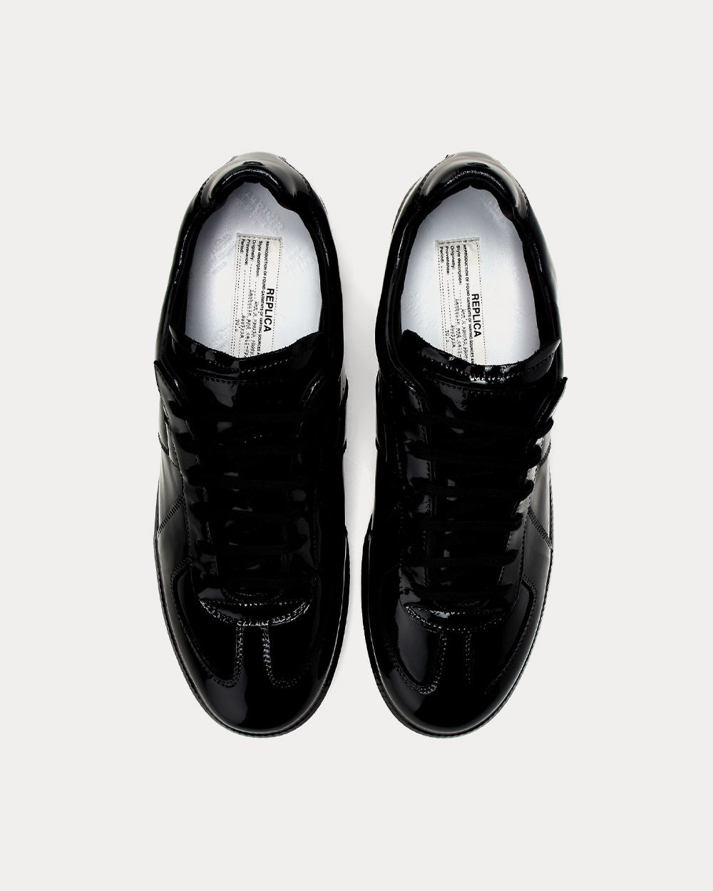 Maison Margiela Replica Rubber Coating Black Low Top Sneakers 