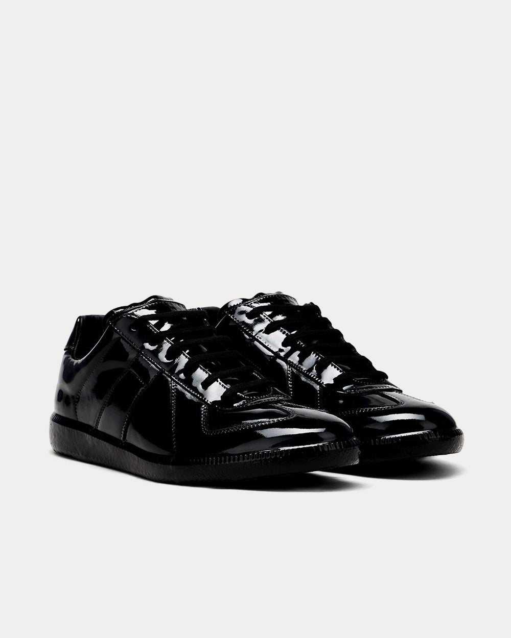 Maison Margiela Replica Rubber Coating Black Low Top Sneakers - Sneak ...