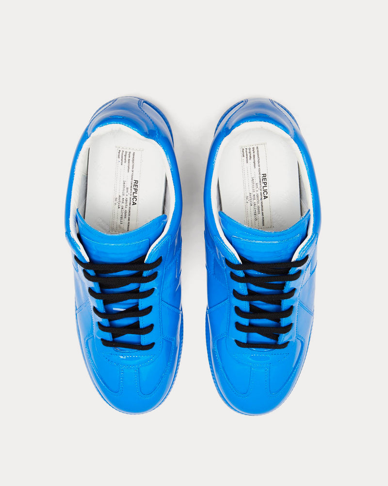 Maison Margiela Replica Rubber Coating Bright Blue Low Top Sneakers - 2