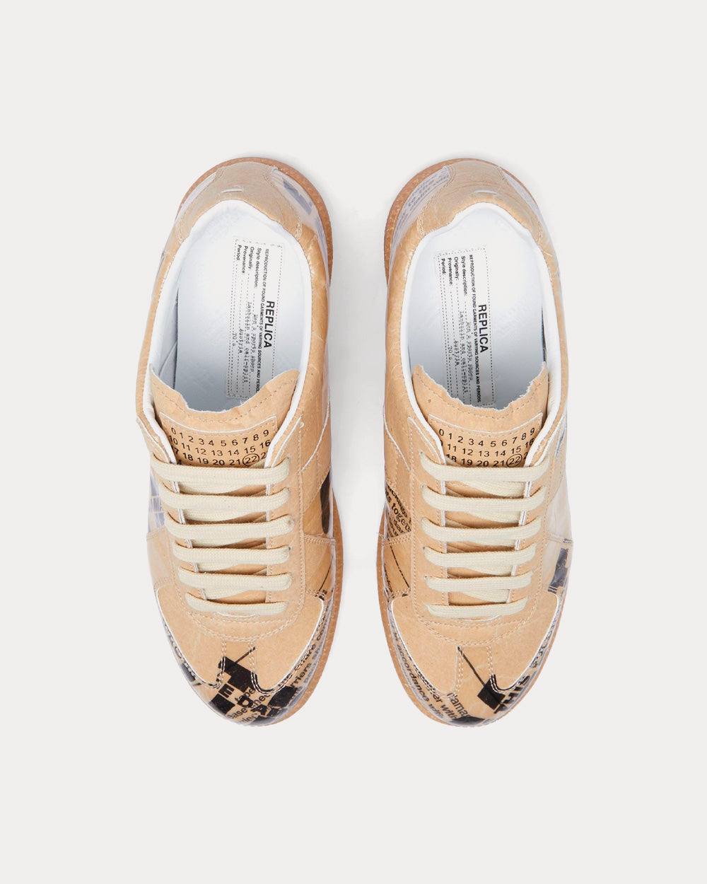 Maison Margiela Replica Paper Beige Low Top Sneakers - 2