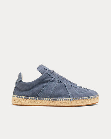 Maison Margiela Replica Espadrilles Slate Blue Low Top Sneakers