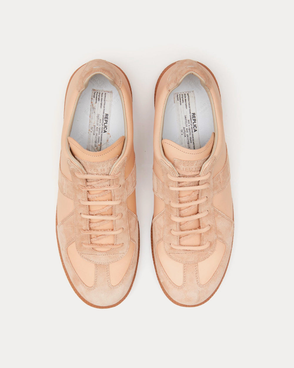 Maison Margiela Replica Natural Vegetable Leather Beige Low Top Sneakers - 2