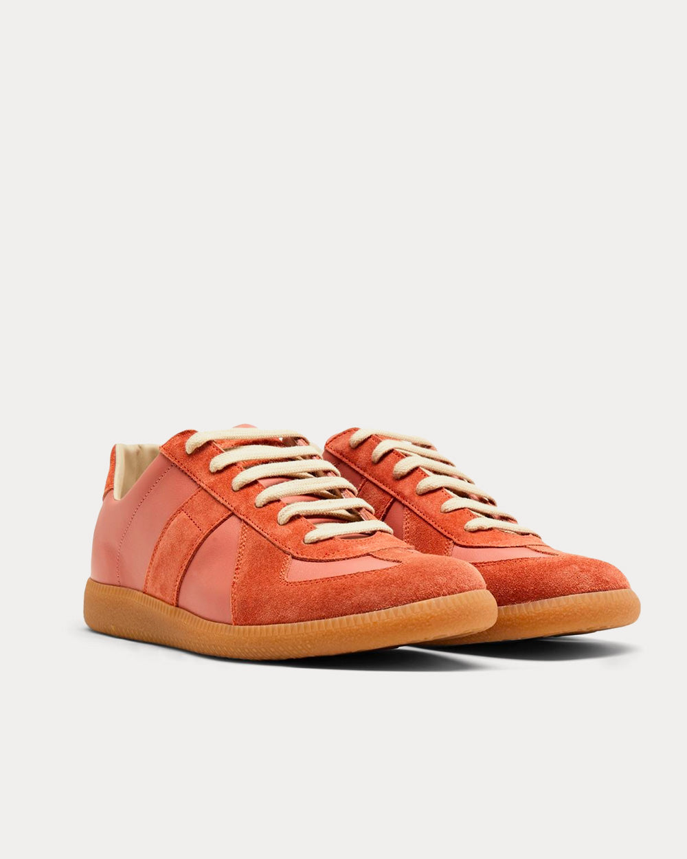 Maison Margiela Replica Salmon Pink Low Top Sneakers - 3