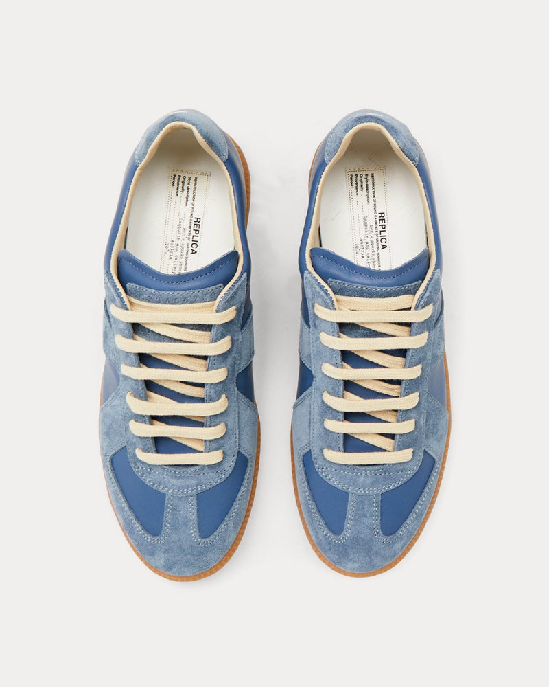 Maison Margiela Replica Slate Blue Low Top Sneakers - 2