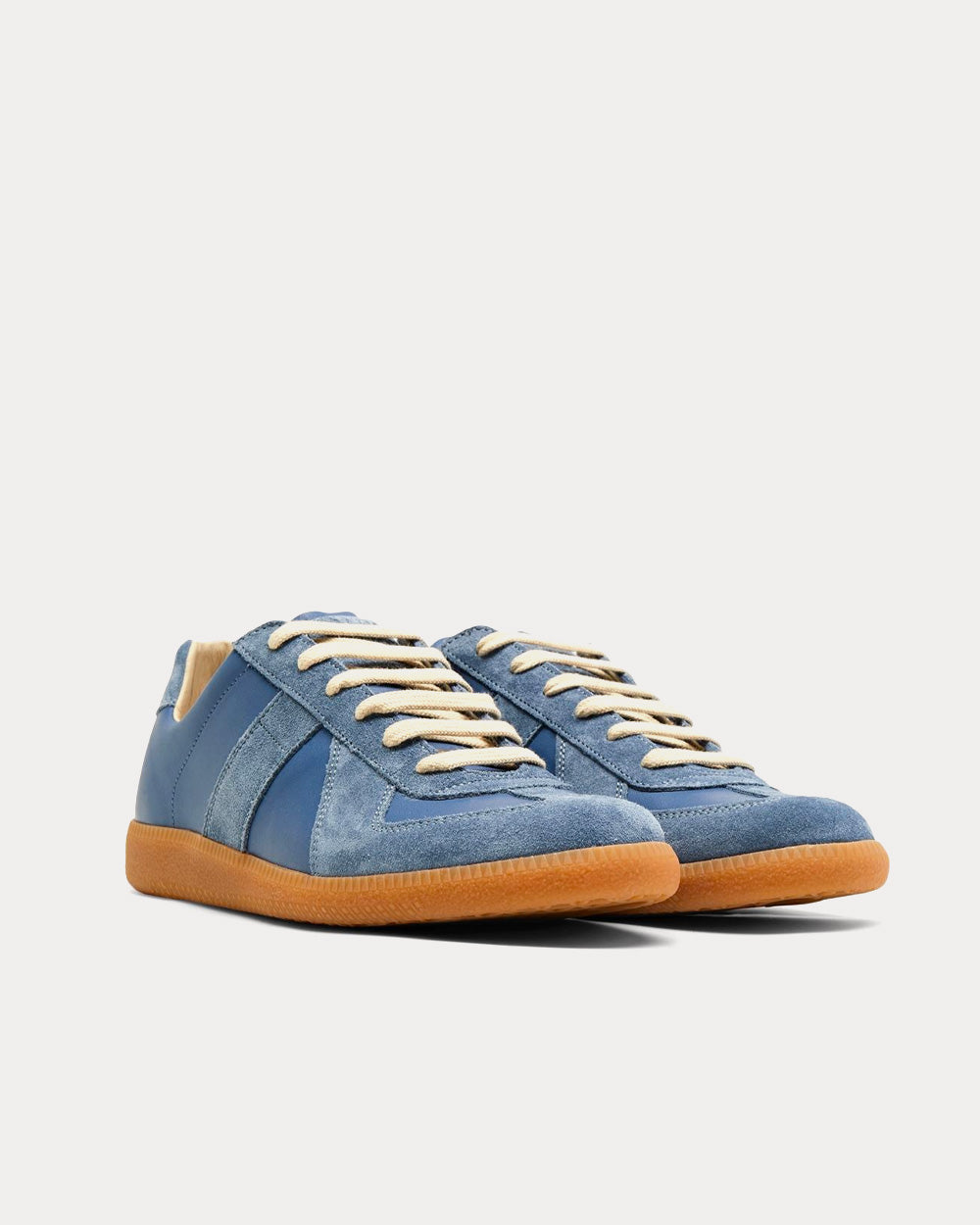 Maison Margiela Replica Slate Blue Low Top Sneakers - 3