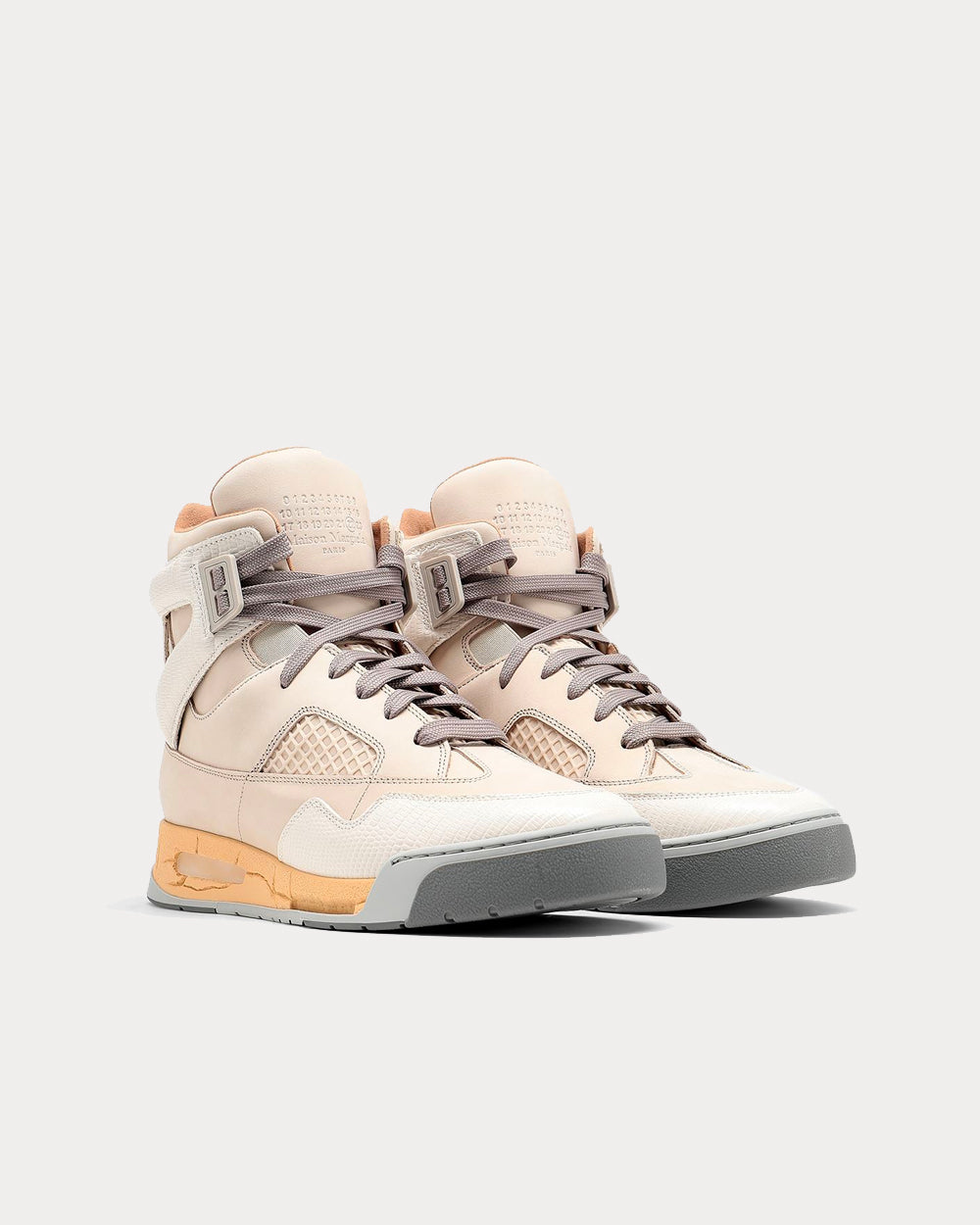 Maison Margiela DDSTCK Beige High Tops Sneakers - 2