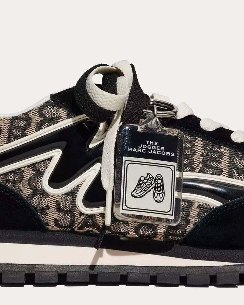 Marc Jacobs Monogram Jogger Black / White Low Top Sneakers - 6