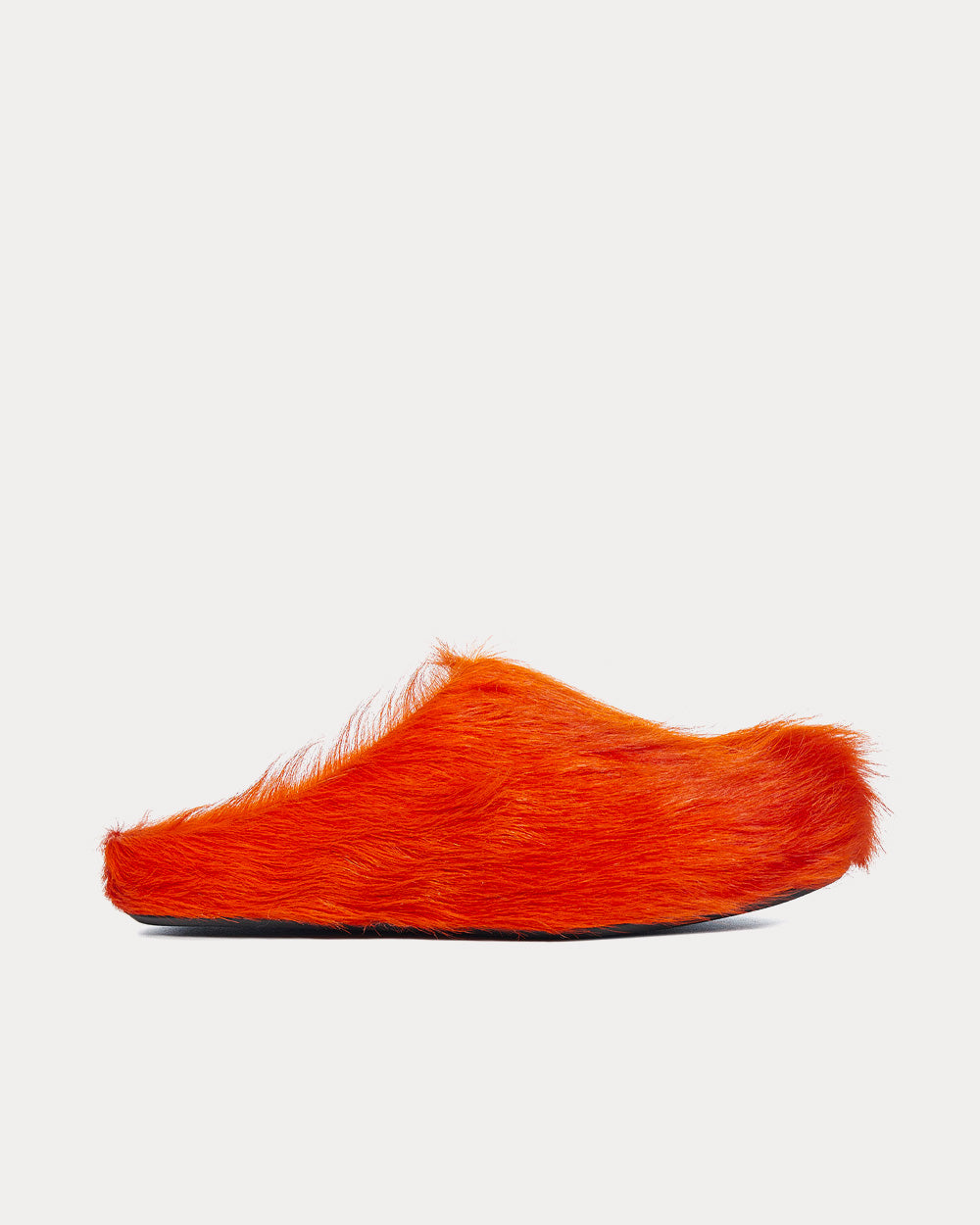 Marni Calf Hair Orange Mules Slip Ons - 1